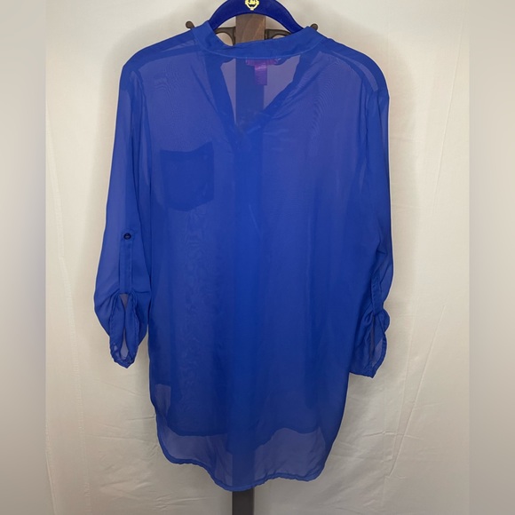 Royal blue Mix&Co long sleeved Top | Size: Medium - Picture 2 of 4